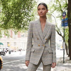 ALC Sedgwick II Double Breasted Blazer in Houndstooth